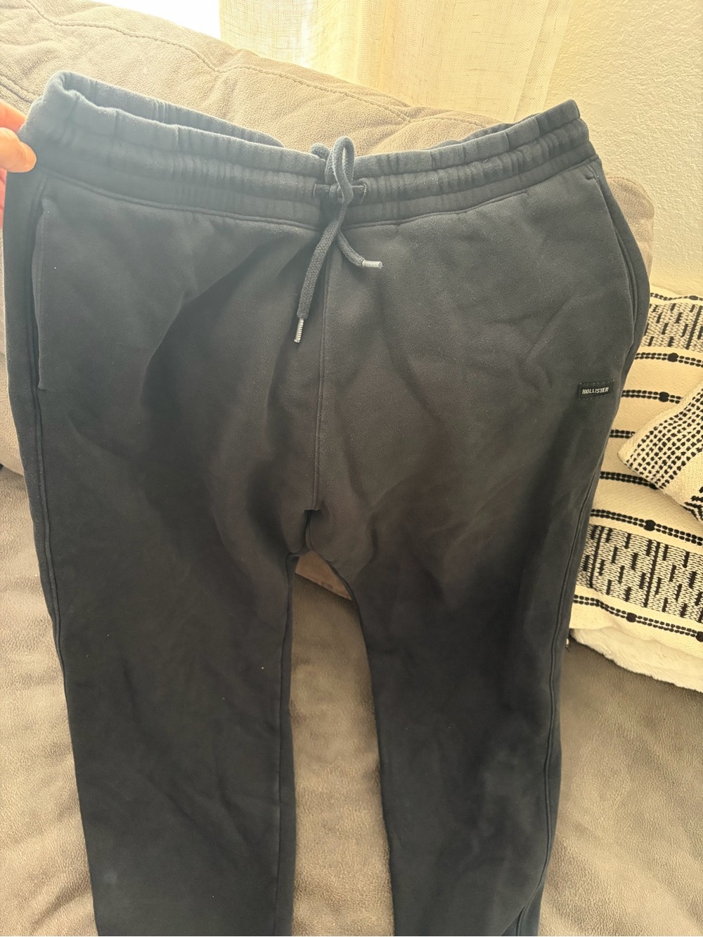 Hollister Black Drawstring Jogger Sweatpants